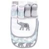 image:imageHudson Baby Unisex Baby Cotton Bib and Sock Set Cowgirl One SizeModern Safari Elephant