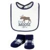 image:imageHudson Baby Unisex Baby Cotton Bib and Sock Set Cowgirl One SizeMoose Bear
