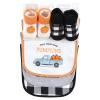 image:imageHudson Baby Unisex Baby Cotton Bib and Sock Set Cowgirl One SizePumpkin Truck