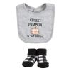 image:imageHudson Baby Unisex Baby Cotton Bib and Sock Set Cowgirl One SizePumpkin Truck