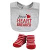 image:imageHudson Baby Unisex Baby Cotton Bib and Sock Set Cowgirl One SizeValentine Heartbreaker