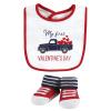 image:imageHudson Baby Unisex Baby Cotton Bib and Sock Set Cowgirl One SizeValentine Truck