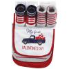 image:imageHudson Baby Unisex Baby Cotton Bib and Sock Set Cowgirl One SizeValentine Truck