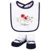 image:imageHudson Baby Unisex Baby Cotton Bib and Sock Set Cowgirl One SizeWildflower