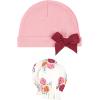 image:imageHudson Baby Unisex Baby Cotton Cap and Scratch Mitten SetAutumn Rose