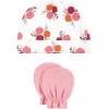 image:imageHudson Baby Unisex Baby Cotton Cap and Scratch Mitten SetAutumn Rose