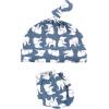image:imageHudson Baby Unisex Baby Cotton Cap and Scratch Mitten SetBlue Elephant
