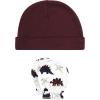 image:imageHudson Baby Unisex Baby Cotton Cap and Scratch Mitten SetBurgundy Dino