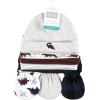 image:imageHudson Baby Unisex Baby Cotton Cap and Scratch Mitten SetBurgundy Dino