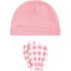 image:imageHudson Baby Unisex Baby Cotton Cap and Scratch Mitten SetButterfly Floral