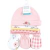 image:imageHudson Baby Unisex Baby Cotton Cap and Scratch Mitten SetButterfly Floral