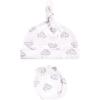 image:imageHudson Baby Unisex Baby Cotton Cap and Scratch Mitten SetCloud Mobile Pink