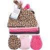 image:imageHudson Baby Unisex Baby Cotton Cap and Scratch Mitten SetLeopard