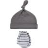 image:imageHudson Baby Unisex Baby Cotton Cap and Scratch Mitten SetModern Elephant