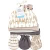 image:imageHudson Baby Unisex Baby Cotton Cap and Scratch Mitten SetModern Giraffe