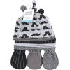 image:imageHudson Baby Unisex Baby Cotton Cap and Scratch Mitten SetModern Mustache