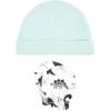 image:imageHudson Baby Unisex Baby Cotton Cap and Scratch Mitten SetNeutral Dino
