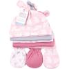 image:imageHudson Baby Unisex Baby Cotton Cap and Scratch Mitten SetPink Elephant