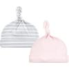 image:imageHudson Baby Unisex Baby Cotton Cap and Scratch Mitten SetPink Gray Floral