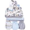 image:imageHudson Baby Unisex Baby Cotton Cap and Scratch Mitten SetRoyal Safari
