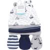 image:imageHudson Baby Unisex Baby Cotton Cap and Scratch Mitten SetSail the Sea
