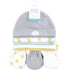 image:imageHudson Baby Unisex Baby Cotton Cap and Scratch Mitten SetSunshine and Clouds