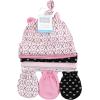 image:imageHudson Baby Unisex Baby Cotton Cap and Scratch Mitten SetXoxo