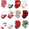image:imageHudson Baby Unisex Baby Cotton Rich Baby Terry Socks 24Pack12 Days of Christmas Girl