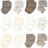 image:imageHudson Baby Unisex Baby Cotton Rich Baby Terry Socks 24PackBeige Stripe