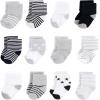 image:imageHudson Baby Unisex Baby Cotton Rich Baby Terry Socks 24PackGray Black Stars