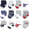 image:imageHudson Baby Unisex Baby Cotton Rich Baby Terry Socks 24PackMom Dad Boy Navy Red