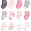 image:imageHudson Baby Unisex Baby Cotton Rich Baby Terry Socks 24PackPink Gray Solid