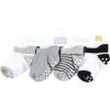 image:imageHudson Baby Unisex Baby NonSkid NoShow SocksBlack Gray Stripes