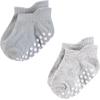 image:imageHudson Baby Unisex Baby NonSkid NoShow SocksBlack Gray Stripes