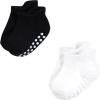 image:imageHudson Baby Unisex Baby NonSkid NoShow SocksBlack White