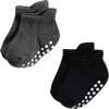 image:imageHudson Baby Unisex Baby NonSkid NoShow SocksBlack White Stripes