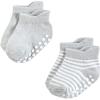 image:imageHudson Baby Unisex Baby NonSkid NoShow SocksBlack White Stripes