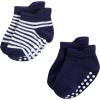 image:imageHudson Baby Unisex Baby NonSkid NoShow SocksBlue Burgundy