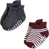 image:imageHudson Baby Unisex Baby NonSkid NoShow SocksBlue Burgundy