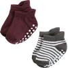 image:imageHudson Baby Unisex Baby NonSkid NoShow SocksBlue Burgundy