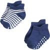 image:imageHudson Baby Unisex Baby NonSkid NoShow SocksBlue Tan