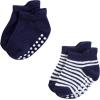 image:imageHudson Baby Unisex Baby NonSkid NoShow SocksBlue Tan