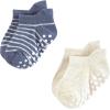 image:imageHudson Baby Unisex Baby NonSkid NoShow SocksBoy Asst Stripes
