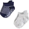 image:imageHudson Baby Unisex Baby NonSkid NoShow SocksBoy Asst Stripes