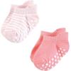 image:imageHudson Baby Unisex Baby NonSkid NoShow SocksGirl Asst Stripes