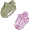 image:imageHudson Baby Unisex Baby NonSkid NoShow SocksGirl Asst Stripes