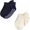 image:imageHudson Baby Unisex Baby NonSkid NoShow SocksNavy Neutrals