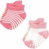 image:imageHudson Baby Unisex Baby NonSkid NoShow SocksPink Green
