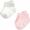 image:imageHudson Baby Unisex Baby NonSkid NoShow SocksPink Green