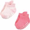 image:imageHudson Baby Unisex Baby NonSkid NoShow SocksPink Green